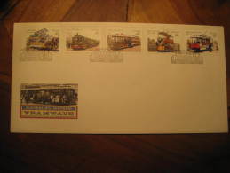 Melbourne Australia 1989 Fdc Tram Tramway Street Electric Cable Car Railway Trolley Streetcar Cancel Cover - Tram