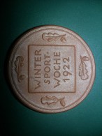 1922 Deutsche Kampfspiele, Wintersportwoche, Porcellan/keramik (medailles0113) - Autres & Non Classés
