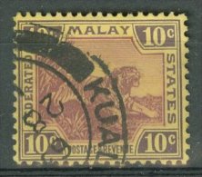 FEDERATED MALAY STATES 1922-34: ISC 66 / YT 63A / Sc 64, Wmk Mult Script CA, O - FREE SHIPPING ABOVE 10 EURO - Federated Malay States