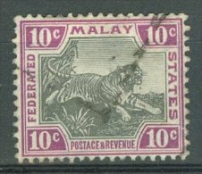 FEDERATED MALAY STATES 1904-22: ISC 41 / YT 32 / Sc 31c, Wmk Mult Crown CA, O - FREE SHIPPING ABOVE 10 EURO - Federated Malay States