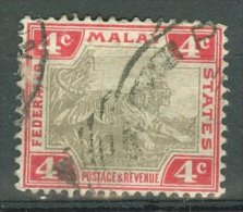 FEDERATED MALAY STATES 1904-22: ISC 35b Grey-brown / YT 29 / Sc 28, Wmk Mult Crown CA, O - FREE SHIPPING ABOVE 10 EURO - Federated Malay States