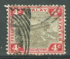 FEDERATED MALAY STATES 1904-22: ISC 35b Grey-brown / YT 29 / Sc 28, Wmk Mult Crown CA, O - FREE SHIPPING ABOVE 10 EURO - Federated Malay States