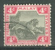 FEDERATED MALAY STATES 1904-22: ISC 35a Grey & Rose / YT 29 / Sc 28, Wmk Mult Crown CA, O - FREE SHIPPING ABOVE 10 E - Federated Malay States