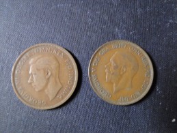 Grande Bretagne 1937 2 Pièces De 1 Penny - D. 1 Penny