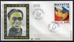 Mayotte - 1997 - FDC - Visage De Femme - Cartas & Documentos