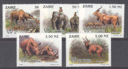 COB 1452/56 Animals Garamba Parc 1994  MNH - Ungebraucht