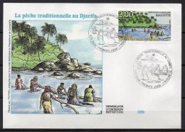 Mayotte - 1998 - FDC - La Pêche Traditionnelle Au Djarifa - Covers & Documents