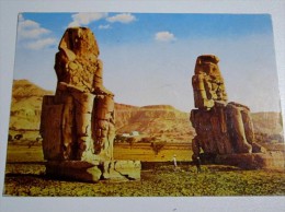 CPM Louxor Les Statues De Memnon , Egypte , Aff. Alexandria - Luxor