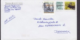 Canada Airmail TORONTO PRINCE HOTEL 1990 Cover Lettre To Denmark Wapiti Fishing Spear L.S. Harris Stamp - Briefe U. Dokumente