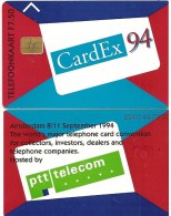 CARTE A PUCE TEST DEMO GSM AUTRE CARDEX 94 PTT TELECOM AMSTERDAM TELEFOONKAART - Cartes De Salon Et Démonstration