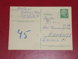 Koblenz 1954 Bundespräsident Heuss 1 Grosser Kopf 10Pf 0 Gebraucht Ganzsache Postal Stationery Bund Germany Postkarte - Postcards - Used