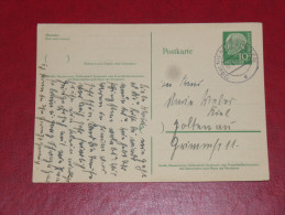 Nienburg 1954 Bundespräsident Heuss 1 Grosser Kopf 10Pf 0 Gebraucht Ganzsache Postal Stationery Bund Germany Postkarte - Postcards - Used