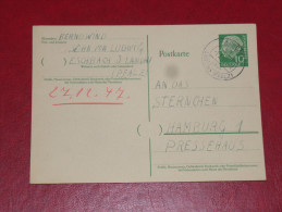 Eschbach 1954 Bundespräsident Heuss 1 Grosser Kopf 10Pf 0 Gebraucht Ganzsache Postal Stationery Bund Germany Postkarte - Postcards - Used
