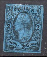 Sassonia 1855 Effige Giovanni I 2 N  N. 9 Used - Saxony