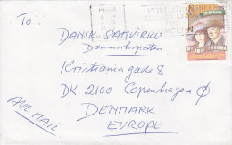 Australia Airmail Slogan PERTH (W.A.) 1990 Cover To Denmark $ 1.10 Screen Silent Movie Stamp - Covers & Documents
