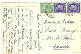 LGM FRANCE - MAZELIN 0f60x4 SUR LETTRE BORDEAUX / COUTRAS 26/12/1945 TARIF A ETUDIER - 1945-47 Ceres De Mazelin