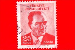 TURCHIA - Usato - 1971 - Kemal Ataturk - 25 - Oblitérés