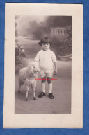 CPA Photo - LES LAUMES - Portrait D'un Enfant Et Son Mouton En Bois - Jouet Ancien - Venarey Les Laumes