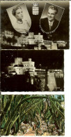 Principauté De Monaco / Monte-Carlo: Lot 4 Cartes Postales Voyagées 1940/53/56/62. Oblitérations, Timbres... - Verzamelingen