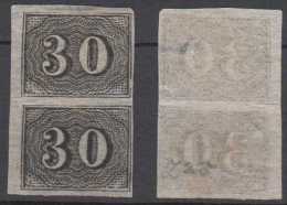 Brazil Brasil Mi# 13 (*) Mint Pair 30R Verticais - Unused Stamps