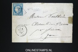 France Yv Nr 37, A Lettre Obl. Losange GC  2743 Ornans (RR) A Fraisans Jura 1871 - 1849-1876: Période Classique