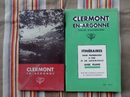 2 Brochures 55 CLERMONT EN ARGONNE Edite Par Le Syndicat D Initiative - Lorraine - Vosges