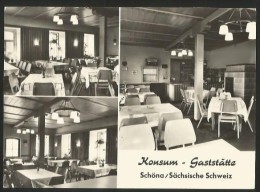 SCHÖNA Sächs. Schweiz Reinhardtsdorf Bad Schandau KONSUM-GASTSTÄTTE - Schoena