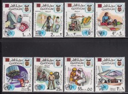 Qatar MH Scott #323-#330 Set Of 8 United Nations Day - ITU, UNESCO, FAO, UNICEF, WMO, ILO, WHO, UPU - Qatar