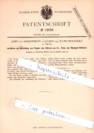 Original Patent - Josef Von Ehenwerth In Leoben Und Julius Prochaska In Graz , 1880 ,  !!! - Leoben
