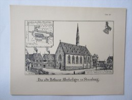 Planche Das Alte Bethaus Allerheiligen Zu Strassburg Strasbourg - Architectuur