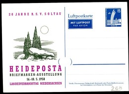 BERLIN PP19 D2/007 Privat-Postkarte HEIDELANDSCHAFT HEIDEPOSTA** 1958  NGK 10,00 € - Cartes Postales Privées - Neuves