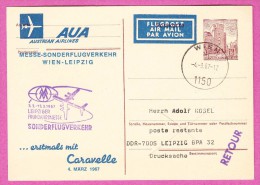 AUTRICHE AUSTRIA OSTERREICH - 1967 - Ganzsachen Entier Postal Stationary Flug Avion Plane Carvelle - Premiers Vols