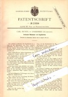 Original Patent - Carl Wenzel In Darkehmen , Ostpreussen , 1882 , Windmotor Mit Segelbetrieb , Osjorsk !!! - Ostpreussen