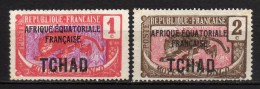 TCHAD - 1924/33 Scott# 19+20 (*) - Ungebraucht