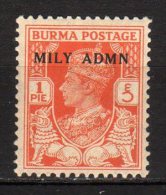 BURMA - 1945 Scott# 35 ** MILY ADMN - Birma (...-1947)