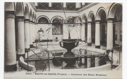 (RECTO / VERSO) BAINS LES BAINS EN 1923 - N° 6457 - INTERIEUR DES BAINS ROMAINS AVEC PERSONNAGE - Xertigny