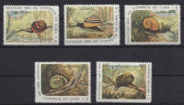 CUBA - 1961. Christmas And New Year Eve / Snails  MNH!!! Mi : 731-735. - Unused Stamps