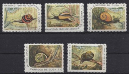 CUBA - 1961. Christmas And New Year Eve / Snails  MNH!!! Mi : 731-735. - Nuovi