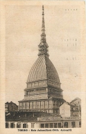 TORINO. LA MOLE ANTONELLIANA SVETTANTE SOPRA STABILIMENTO LAVORAZIONE VETRO E CRISTALLO. CARTOLINA DEL 1927 - Mole Antonelliana