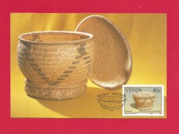 Afrika / Venda 1989 , Maximum Card - Traditional Kitchenware - First Day 1989.01.05 - Venda