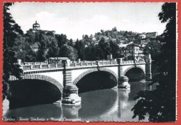 CARTOLINA VG ITALIA - TORINO - Ponte Umberto I° E Monte Cappuccini - 10 X 15 - ANNULLO 1954 - Bridges