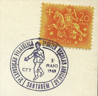 Portugal Cachet Commemoratif Expo Philatelique Ecole Agricole Santarém 1969 Philatelic Expo Agriculture School Event Pmk - Maschinenstempel (Werbestempel)