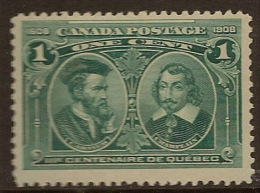 CANADA 1908 1c Quebec SG 189 HM YF61 - Used Stamps