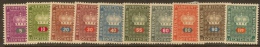 LIECHTENSTEIN 1950 Officials SG O287-96 HM GI141 - Dienstmarken