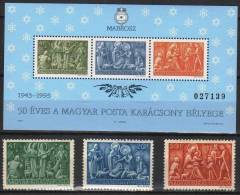 Hungary 1943-1993. Christmas Set + Special Souv. Sheet MNH (**) - Unused Stamps