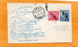 Chicago IL Mail Route 3 1934 Air Mail Cover Mailed - 1c. 1918-1940 Briefe U. Dokumente