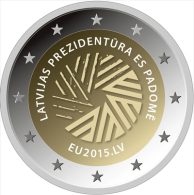 LATVIA 2 EURO Commemorative 2015 - EU Presidency - UNC From The Roll - In Stock - Latvia