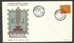 Portugal Cachet Commémoratif  Expo Philatelique Ecrivains Journalistes 1970 Event Pmk Phila Expo Writers Journalists - Flammes & Oblitérations