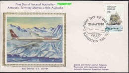 AAT 1980 Sailing Ship 1v FDC "Silk" (20111) - FDC