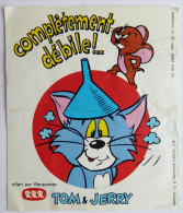 RARE AUTOCOLLANT TOM ET JERRY 1980   -pour BARQUETTES 3 CHATONS - Complètement Débile ! - Stickers